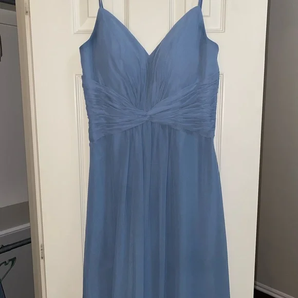 blue mini party dress Mya Light Blue Satin Mini Dress - US 2 main image 1